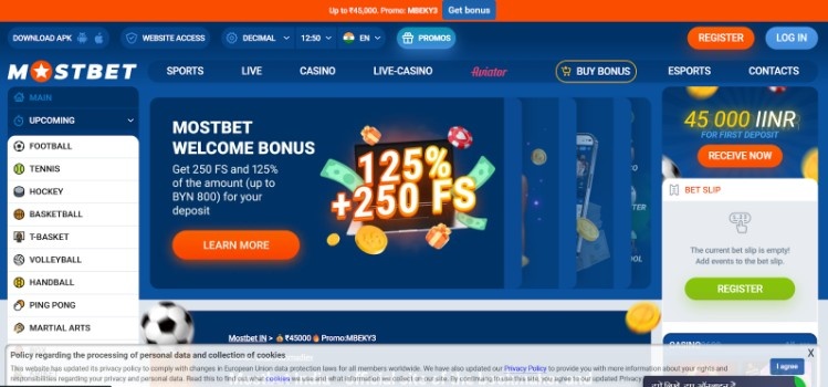 MostBet: 4.5/5
