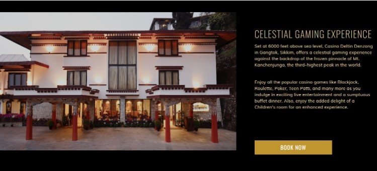 Sikkim allows casinos in some special areas