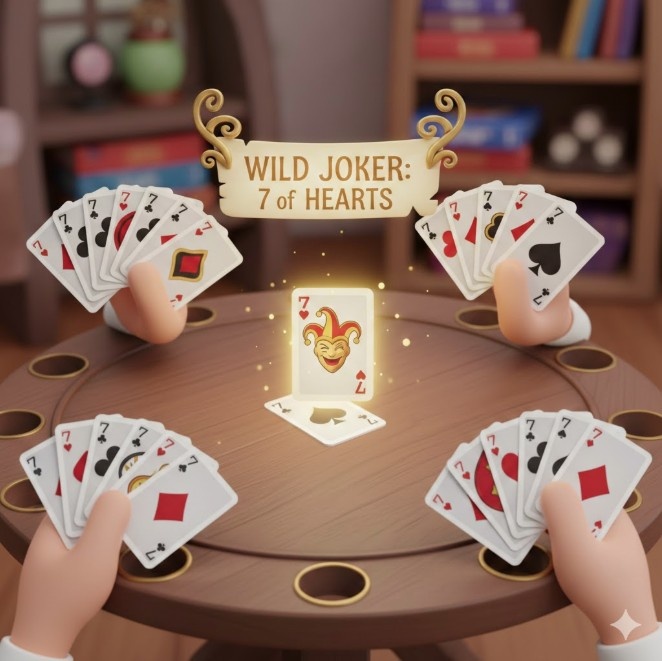 One face-up card sets the Wild Joker